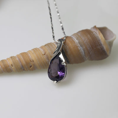 Sterling Silver Pendant (Purple)