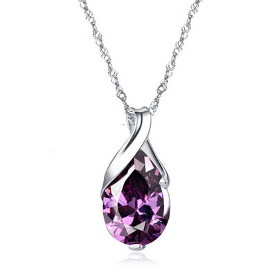 Sterling Silver Pendant (Purple)