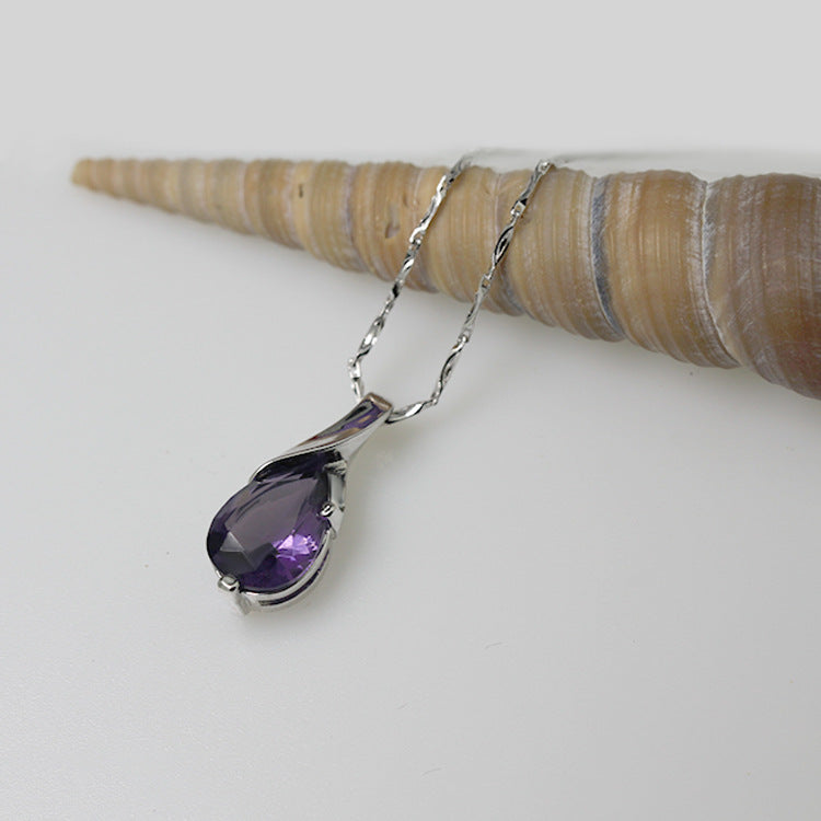 Sterling Silver Pendant (Purple)
