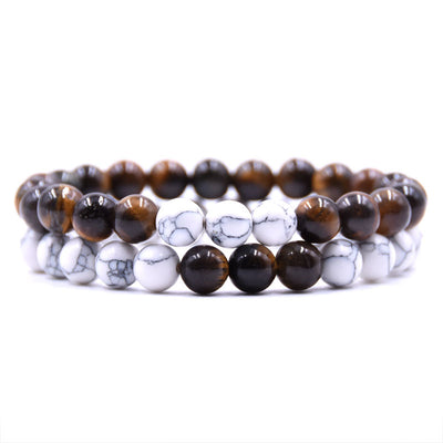 Natural stone volcanic stone set bracelet