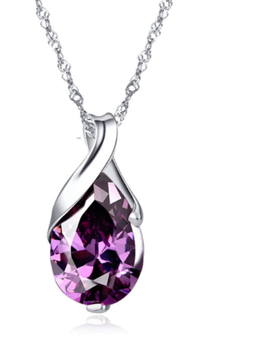 Sterling Silver Pendant (Purple)