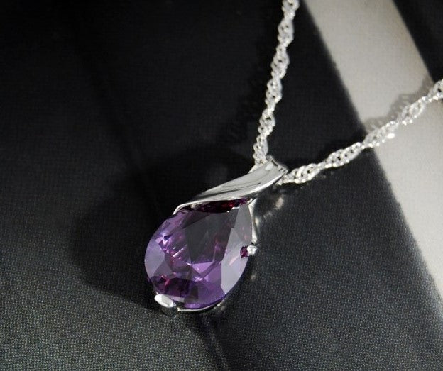 Sterling Silver Pendant (Purple)
