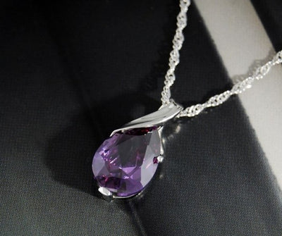Sterling Silver Pendant (Purple)