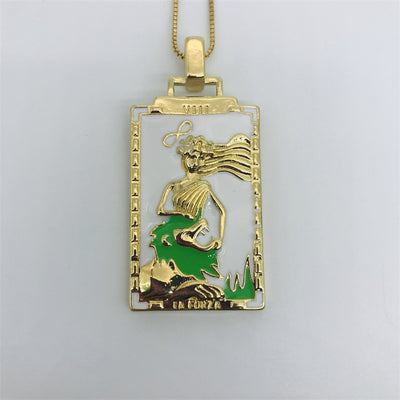 Copper Plated Tarot Pendant Necklace