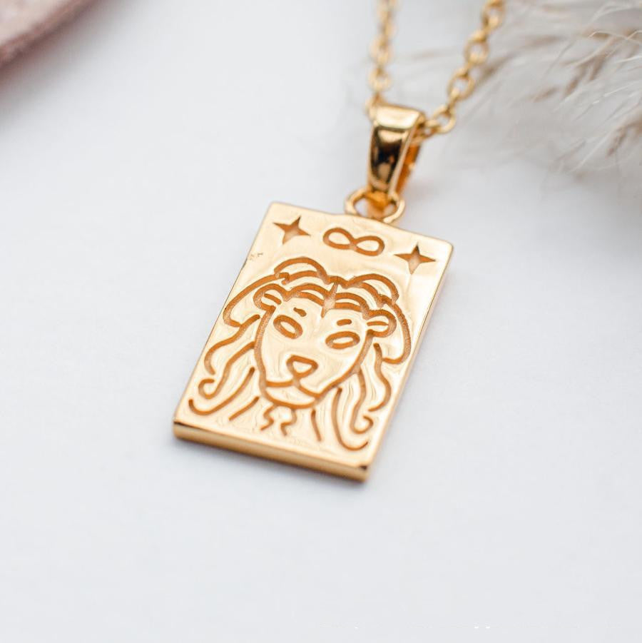 Tarot Necklace Engraved Pendant Eyes