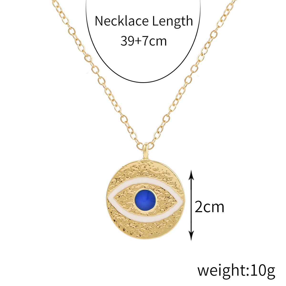 Diamond Demon Eye Necklace Female