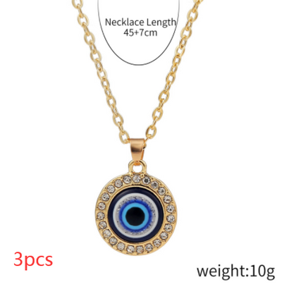 Diamond Demon Eye Necklace Female