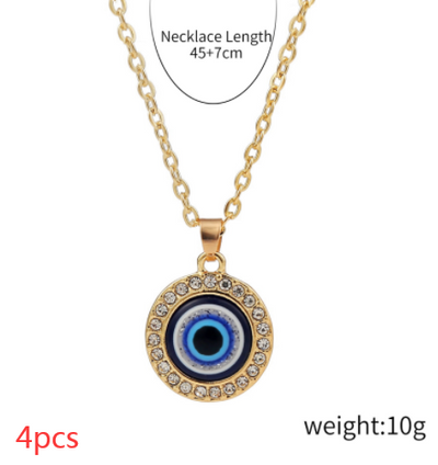 Diamond Demon Eye Necklace Female