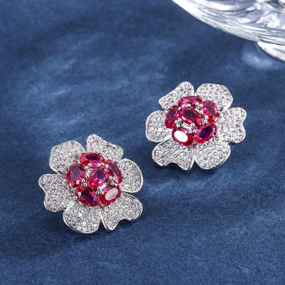 Women's Flower-shaped Stud Earrings