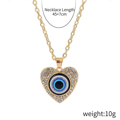 Diamond Demon Eye Necklace Female