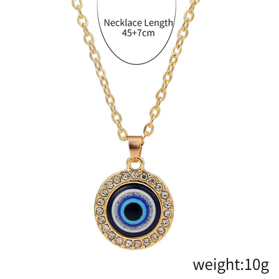 Diamond Demon Eye Necklace Female